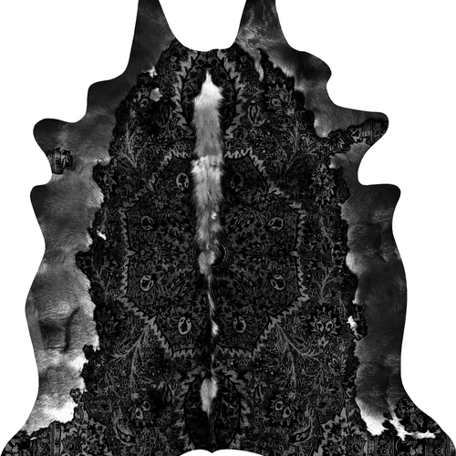 Black Persian Cowhide Rug